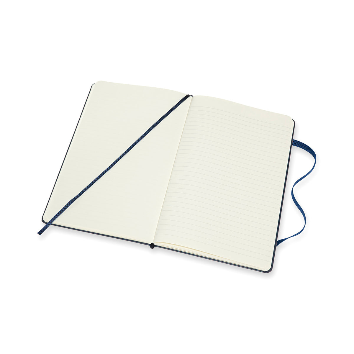 Moleskine Hard Cover Double Layout Notebook, Large Debossing - Sapphire Blue - View 4