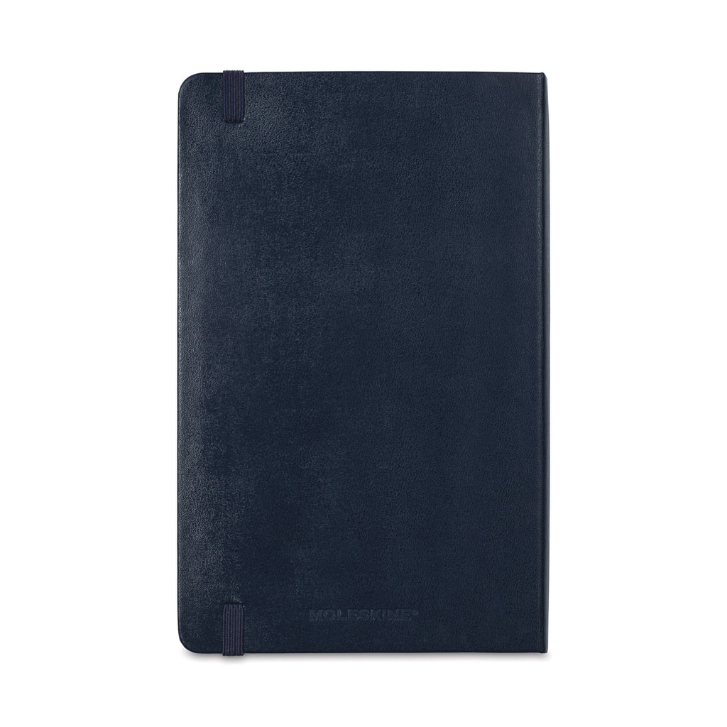 Moleskine Hard Cover Double Layout Notebook, Large Debossing - Sapphire Blue - View 6