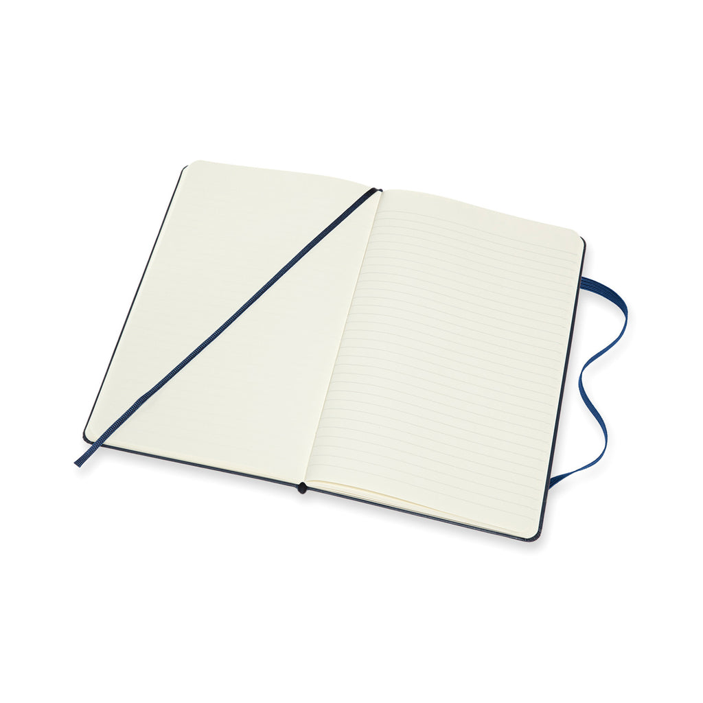 Moleskine Hard Cover Double Layout Notebook, Large - Sapphire Blue - View 4