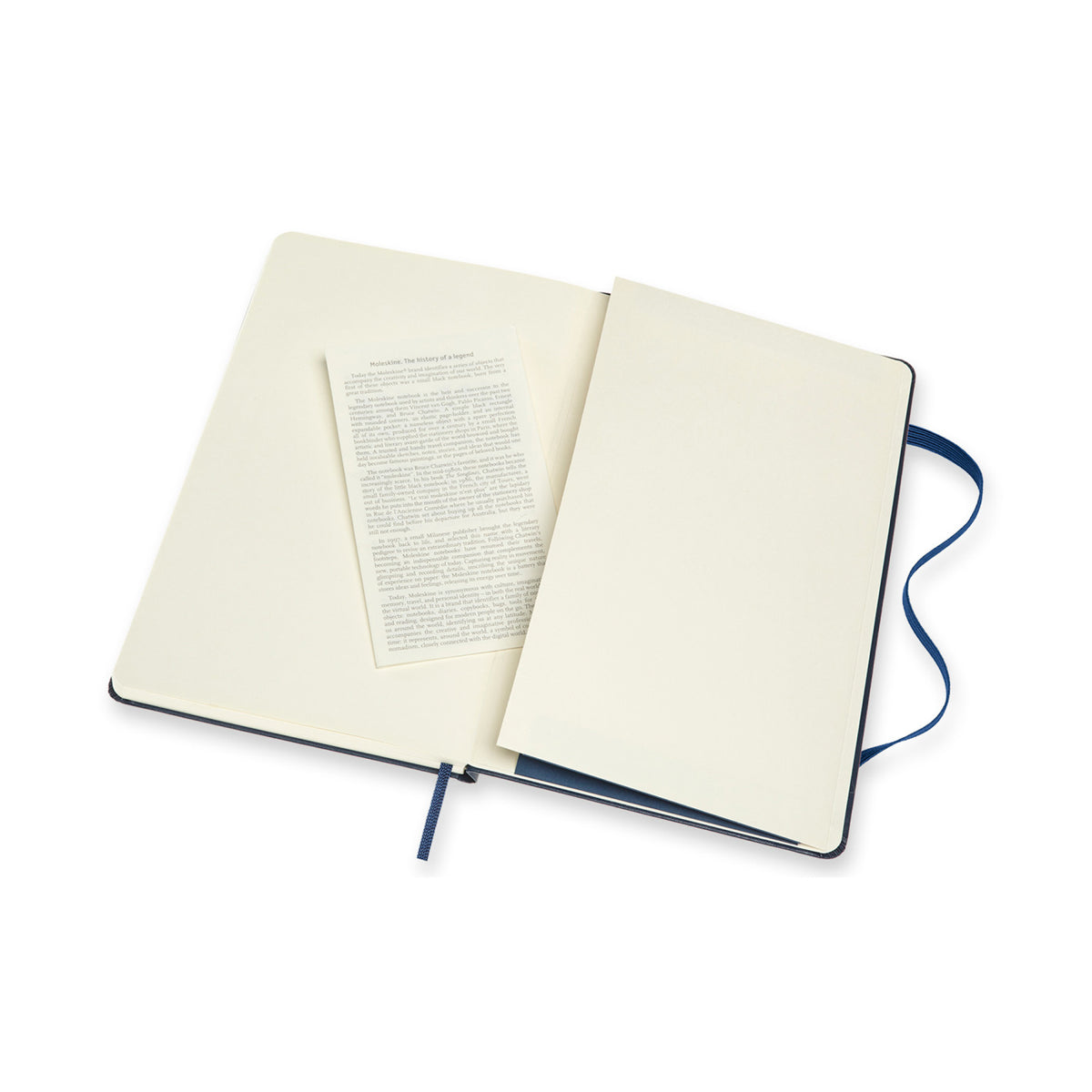 Moleskine Hard Cover Double Layout Notebook, Large - Sapphire Blue - View 5