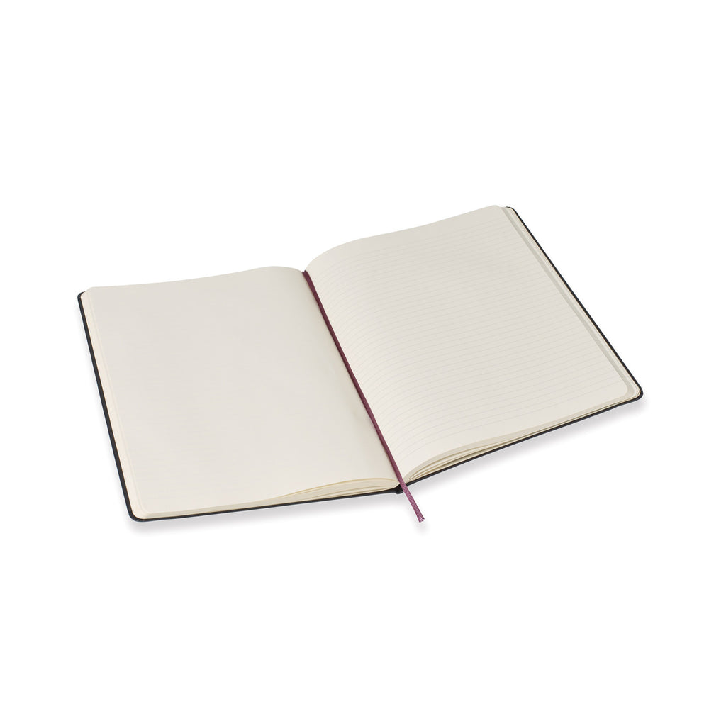Moleskine Hard Cover Double Layout Notebook, X-Large - Black - View 3