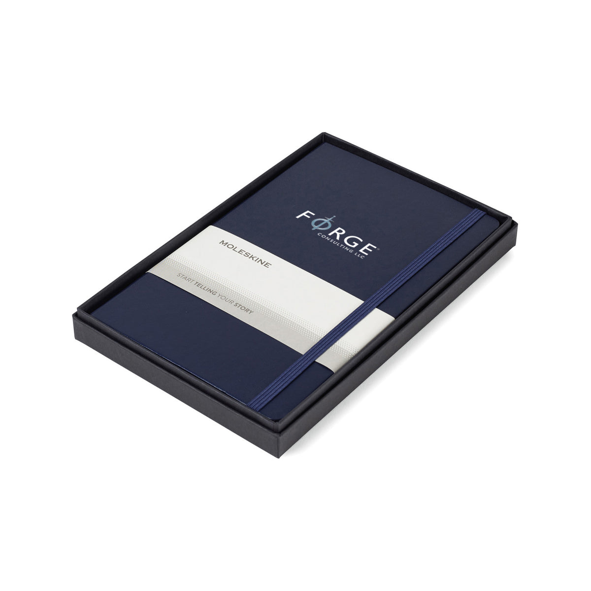 Moleskine Hard Cover Notebook in a Gift Box, Large Full Color - Navy Blue - View 1