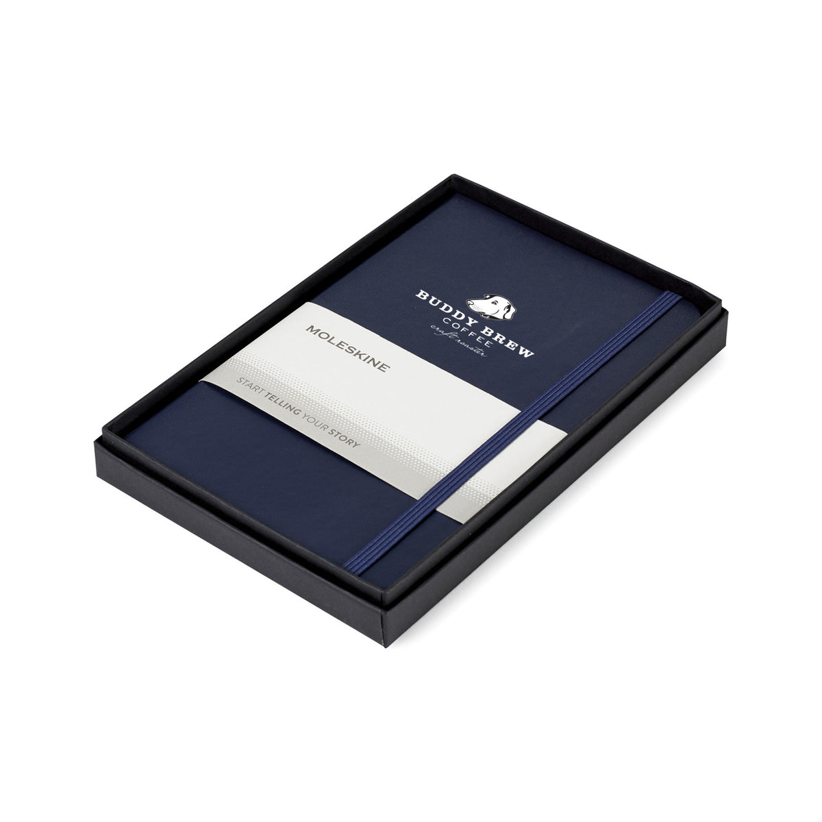 Moleskine Hard Cover Notebook in a Gift Box, Medium Debossing - Navy Blue - View 1