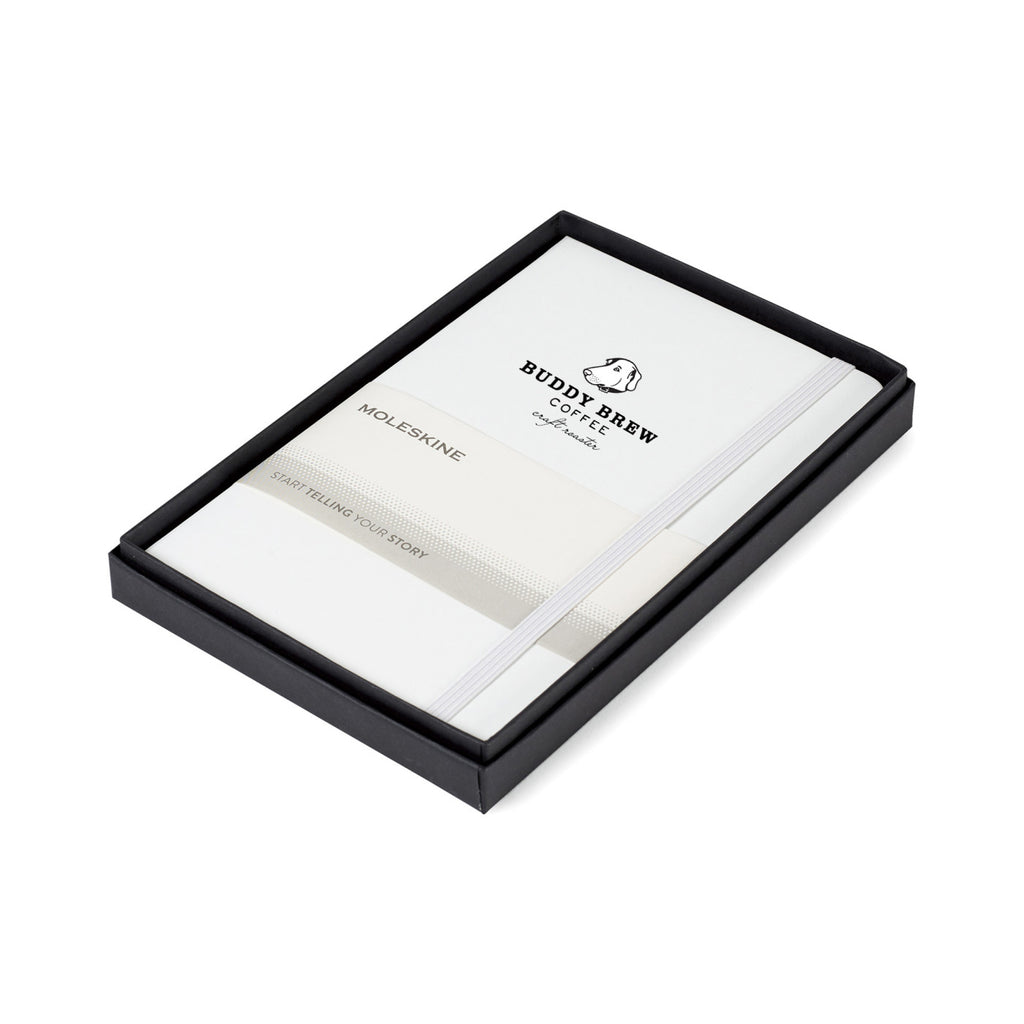 Moleskine Hard Cover Notebook in a Gift Box, Medium Debossing - White - View 1