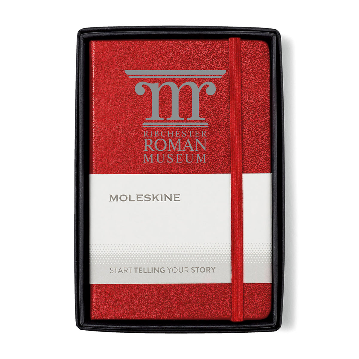 Moleskine Hard Cover Notebook in a Gift Box, Pocket Debossing - Red - View 2