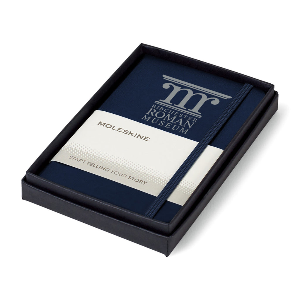 Moleskine Hard Cover Notebook in a Gift Box, Pocket Debossing - Sapphire Blue - View 1