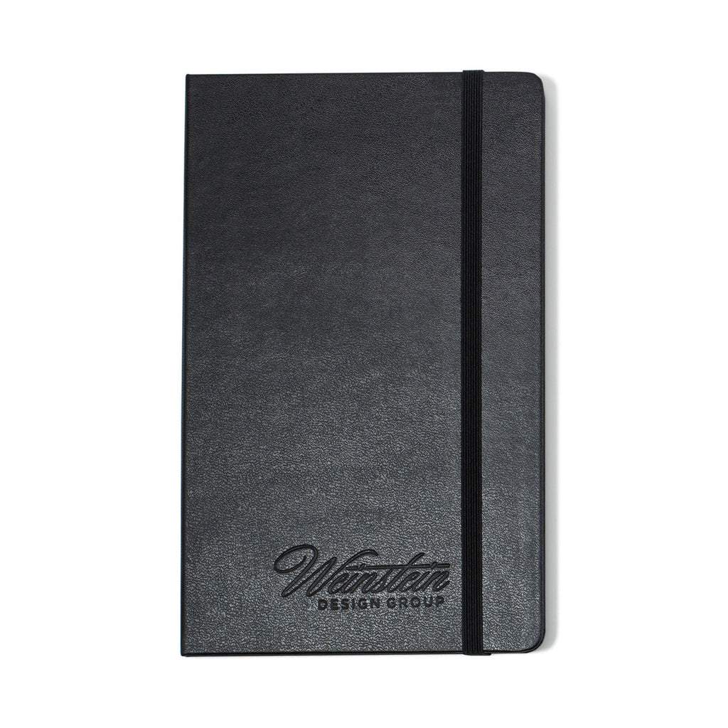 Moleskine Hard Cover Plain Notebook, Large - Black - View 1