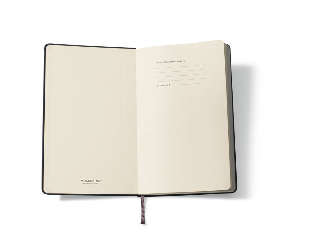 Moleskine Hard Cover Plain Notebook, Large - Black - View 4
