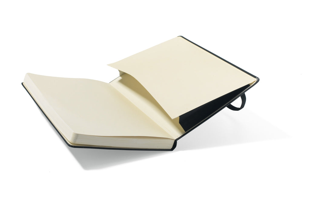 Moleskine Hard Cover Plain Notebook, Large Debossing - Black - View 3