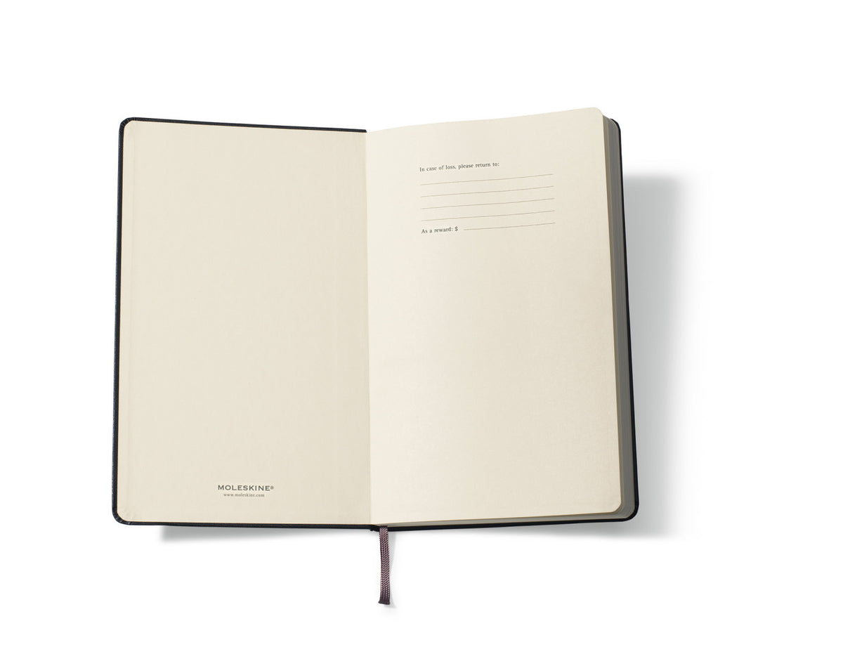 Moleskine Hard Cover Plain Notebook, Large Debossing - Black - View 4