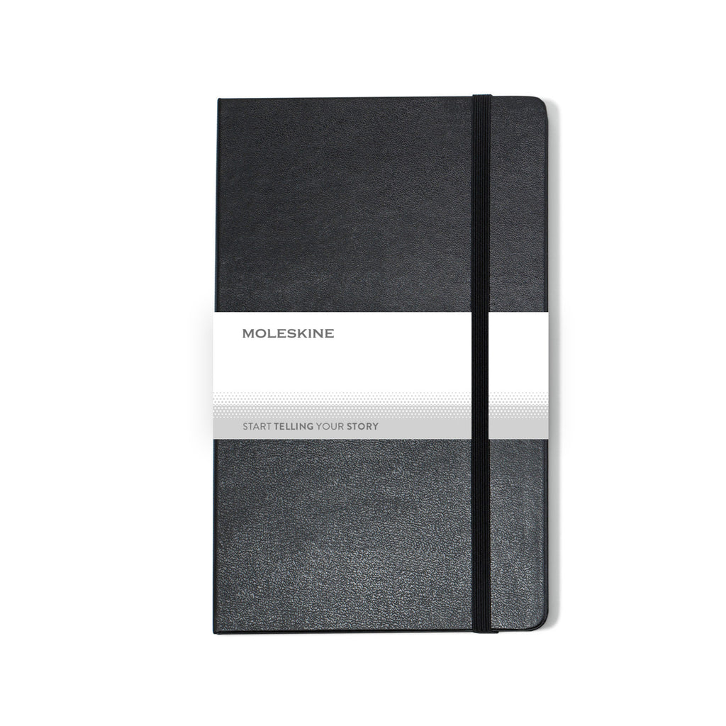 Moleskine Hard Cover Plain Notebook, Large Debossing - Black - View 5
