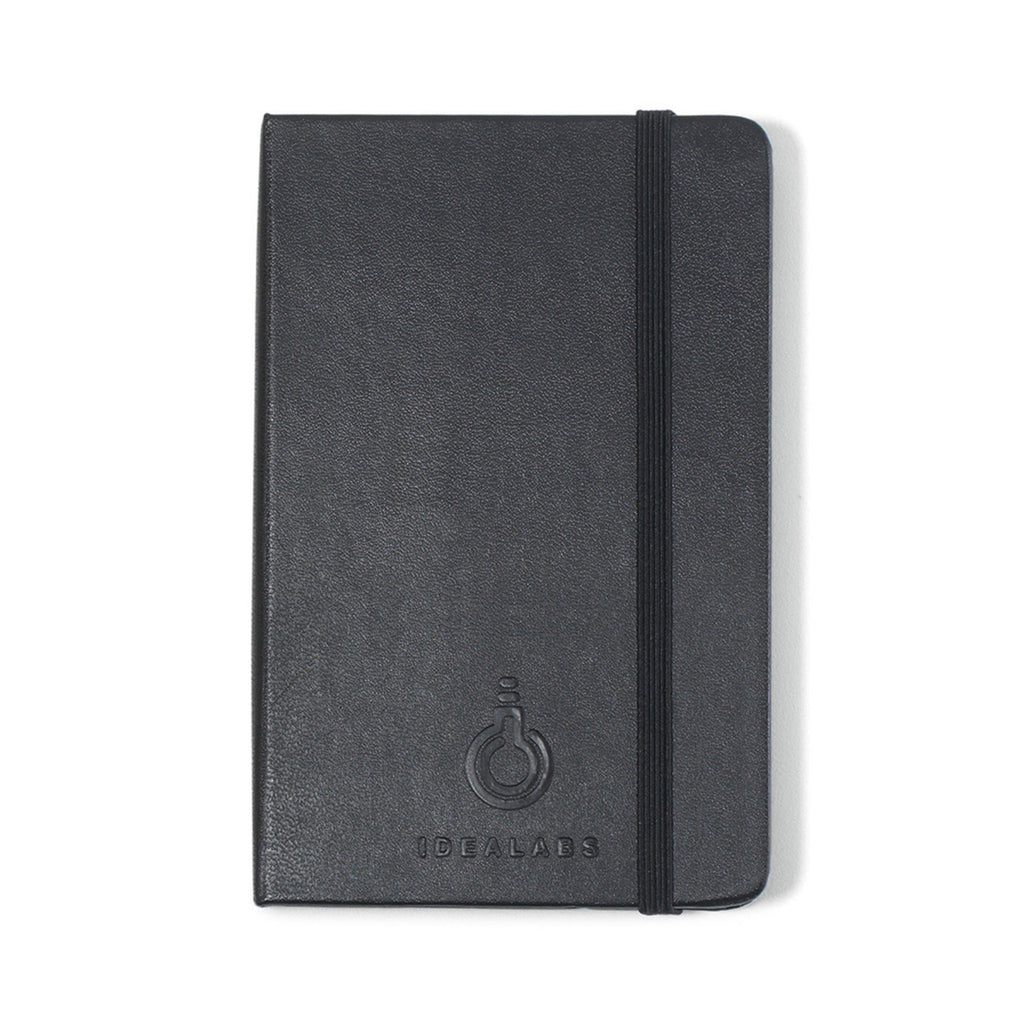 Moleskine Hard Cover Plain Notebook, Pocket Debossing - Black - View 1