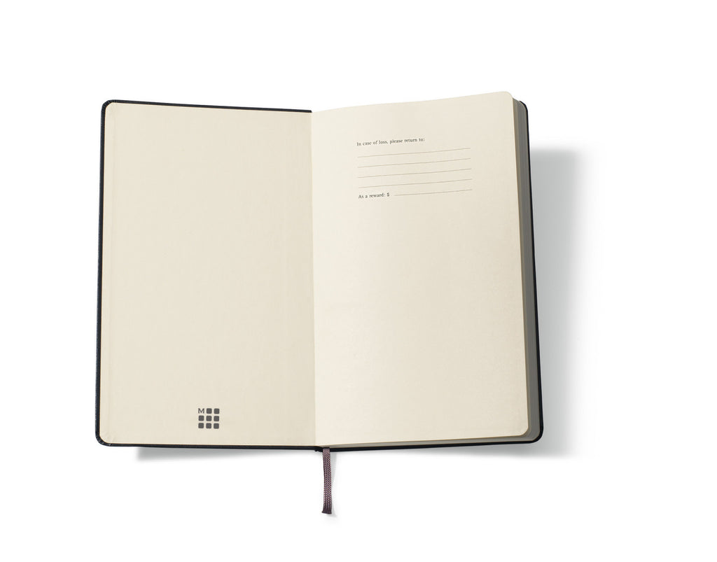 Moleskine Hard Cover Plain Notebook, Pocket Debossing - Black - View 4