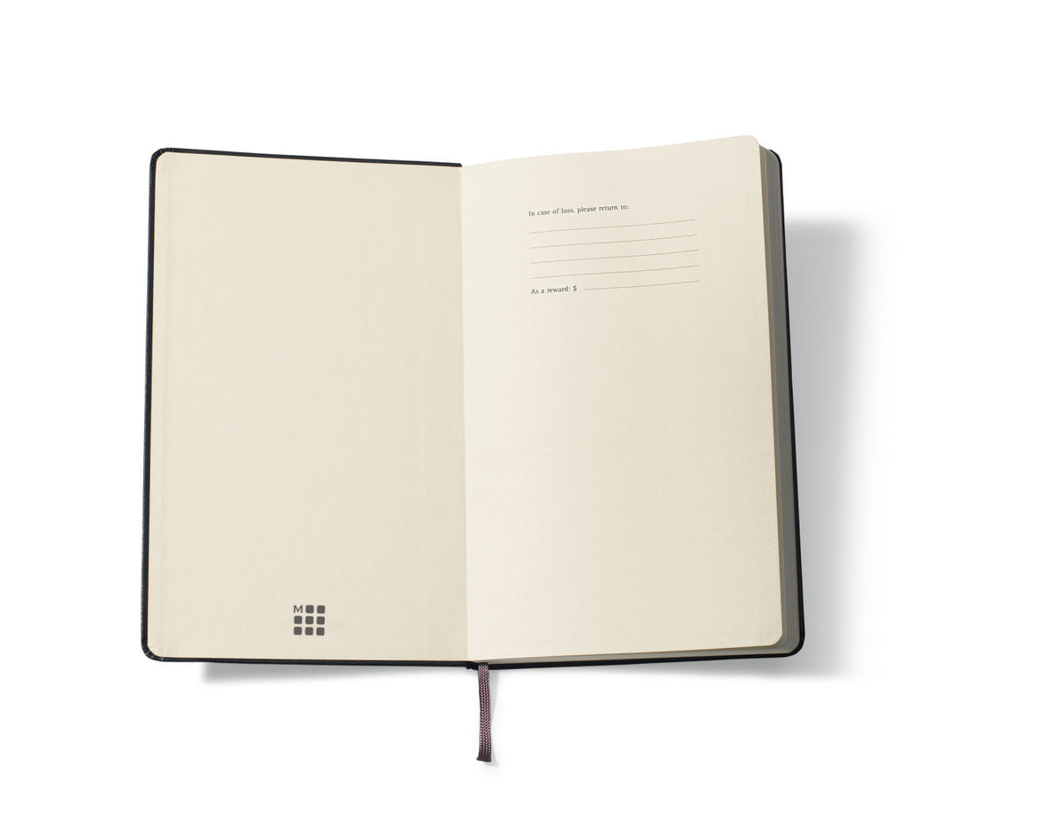 Moleskine Hard Cover Plain Notebook, Pocket Debossing - Black - View 4