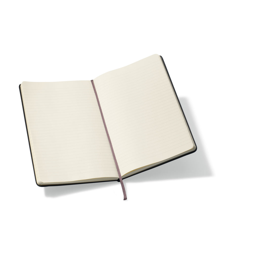 Moleskine Hard Cover Ruled Notebook, Large Debossing - Black - View 3
