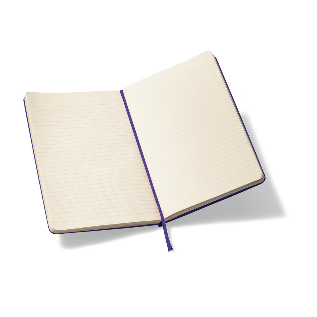 Moleskine Hard Cover Ruled Notebook, Large Debossing - Brilliant Violet - View 3