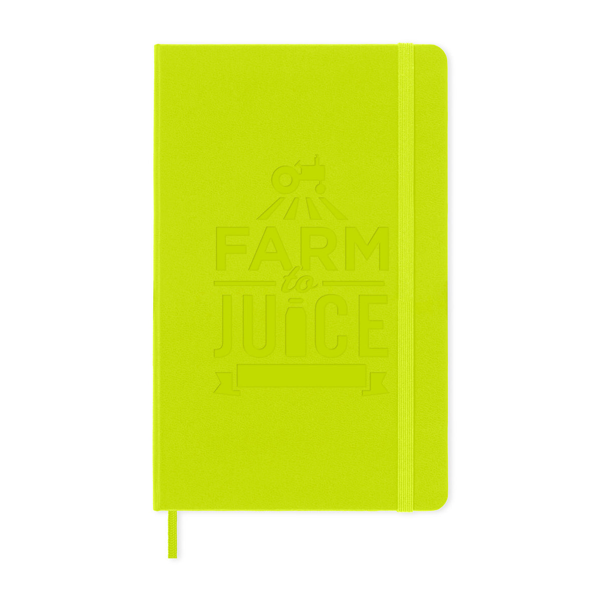Moleskine Hard Cover Ruled Notebook, Large Debossing - Lemon Green - View 1