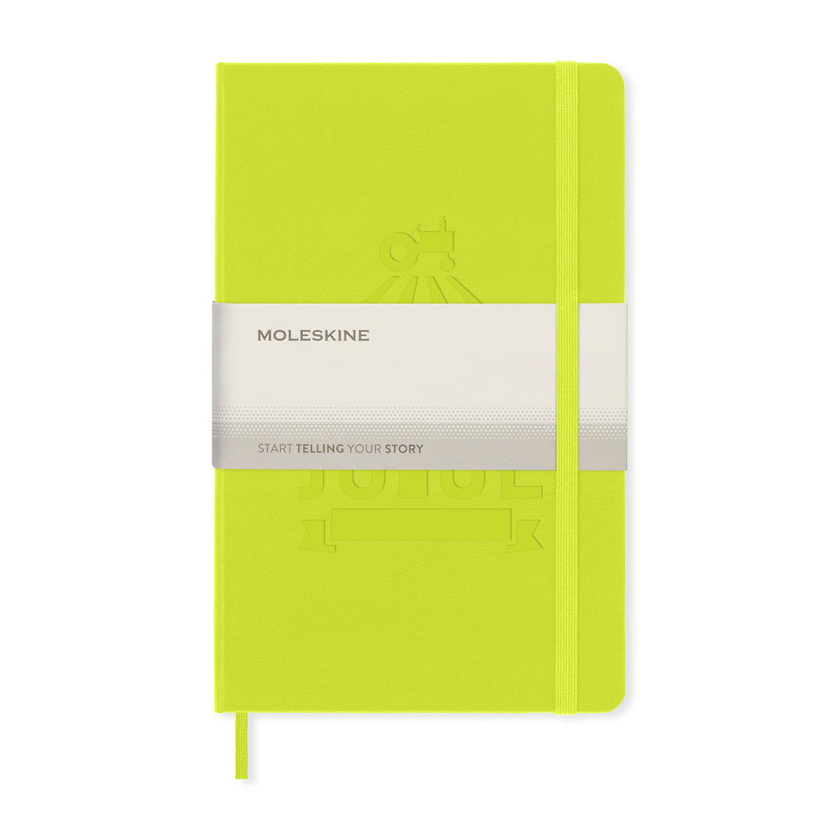 Moleskine Hard Cover Ruled Notebook, Large Debossing - Lemon Green - View 4