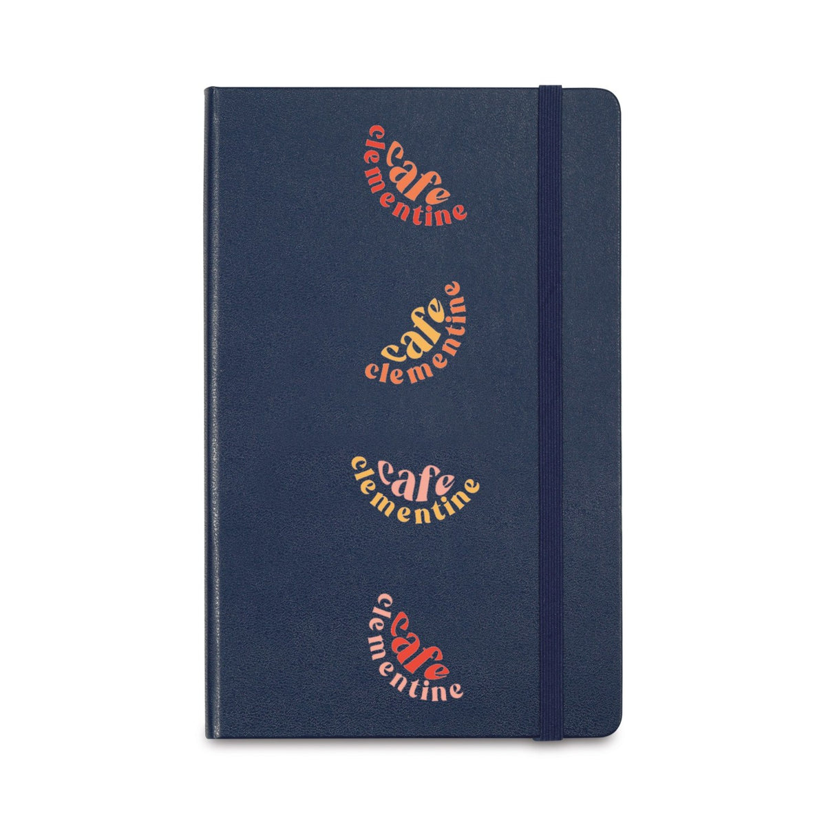 Moleskine Hard Cover Ruled Notebook, Large Debossing - Navy Blue - View 1