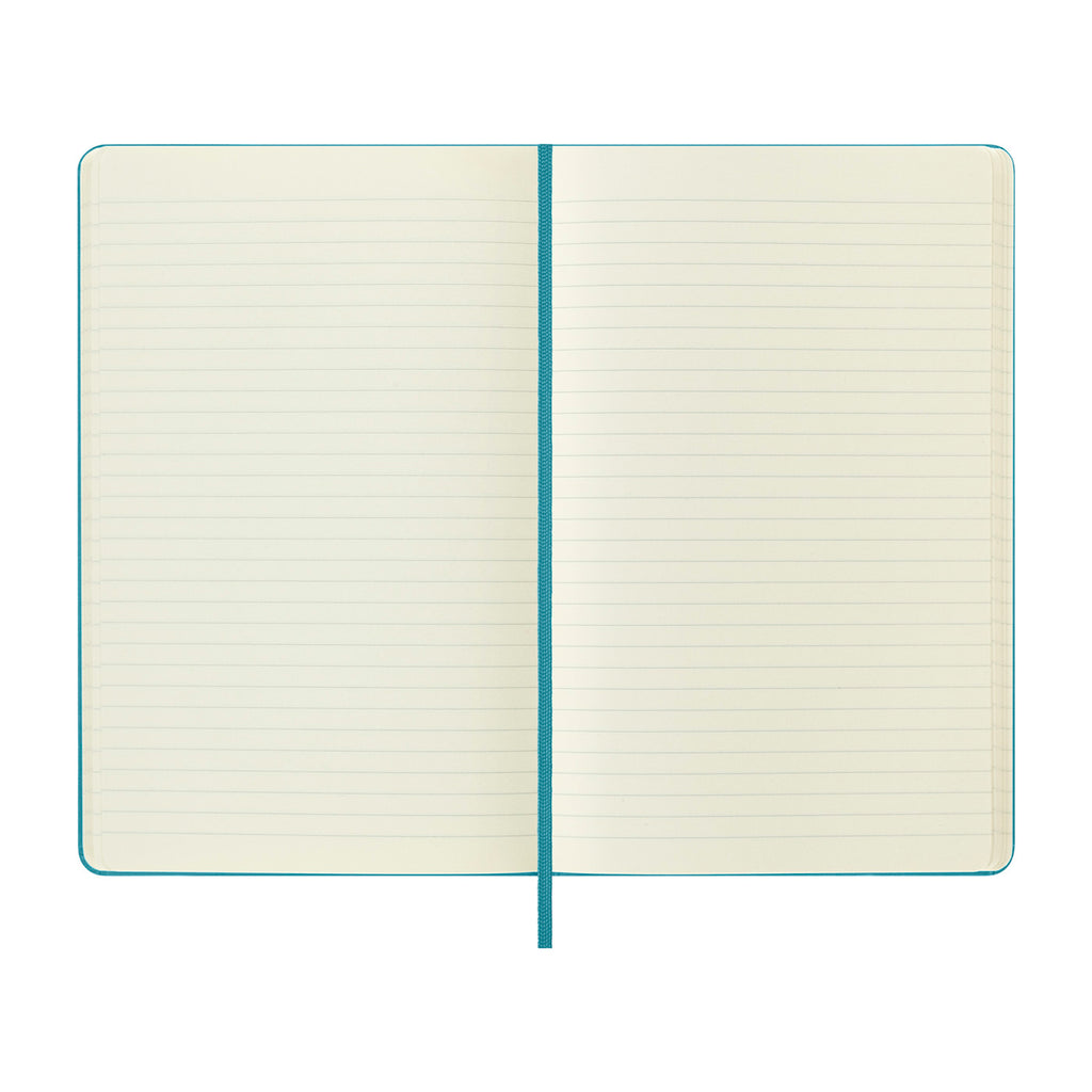 Moleskine Hard Cover Ruled Notebook, Large Debossing - Reef Blue - View 3