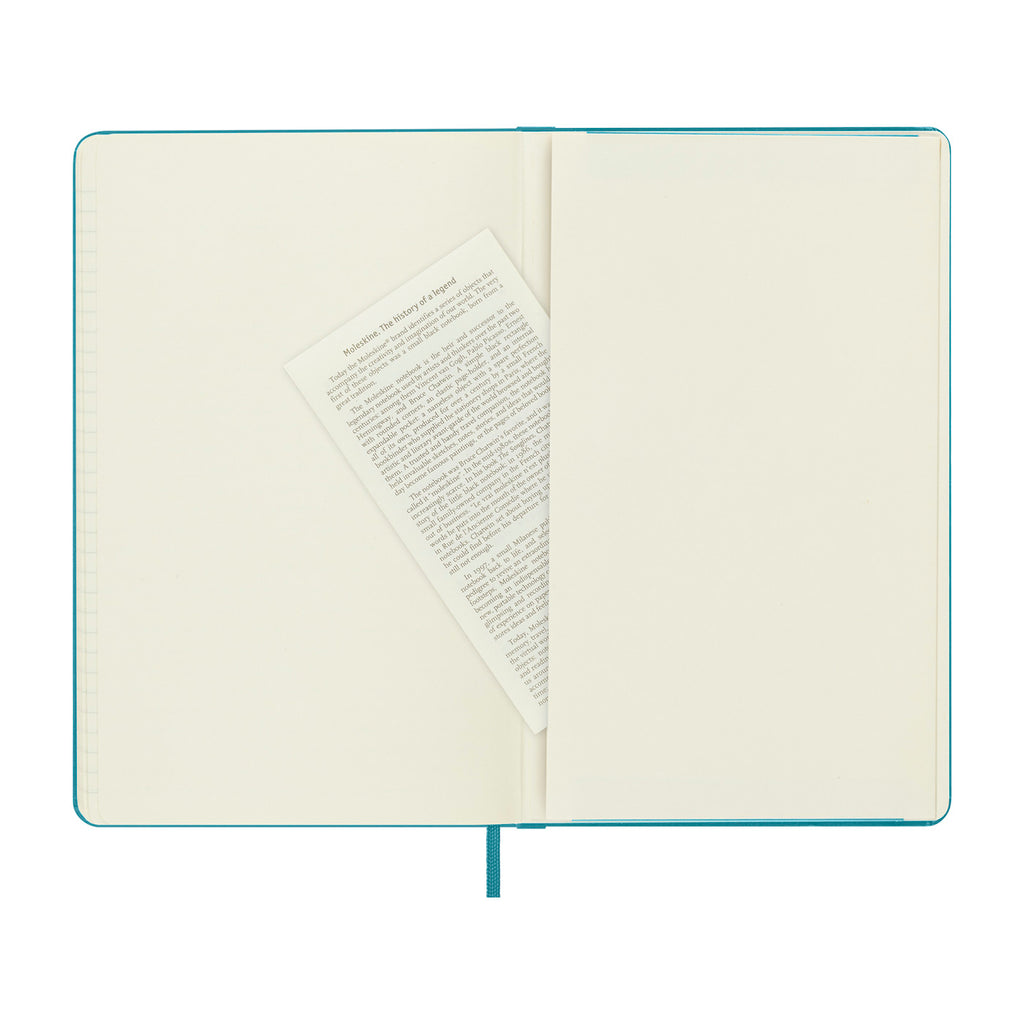Moleskine Hard Cover Ruled Notebook, Large Debossing - Reef Blue - View 4