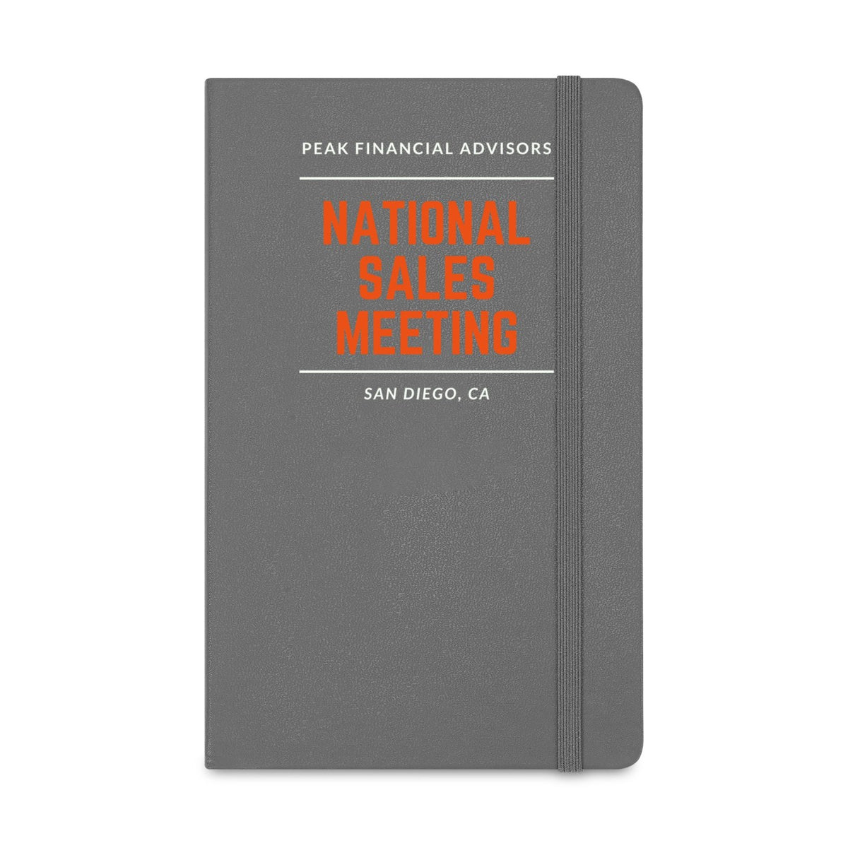 Moleskine Hard Cover Ruled Notebook, Large Debossing - Slate Grey - View 1