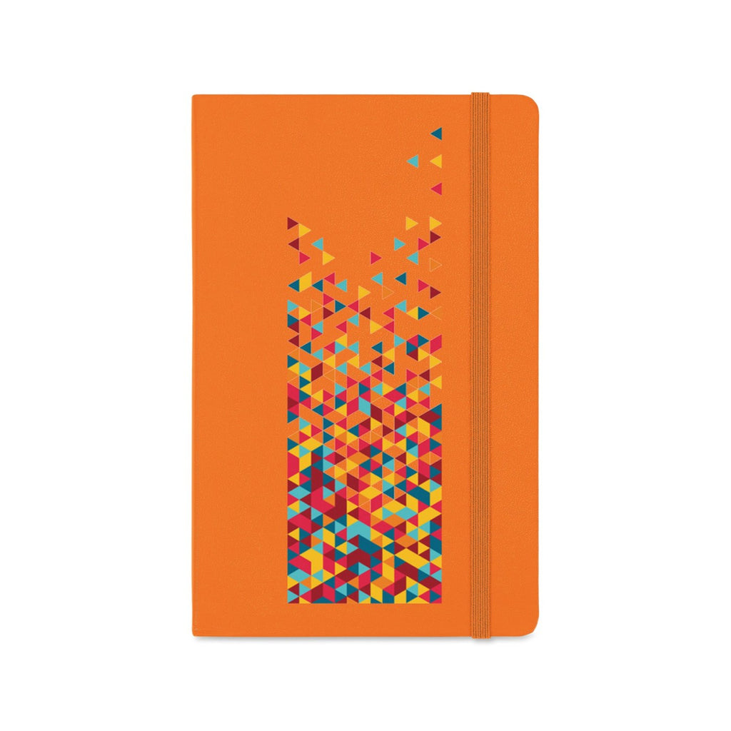 Moleskine Hard Cover Ruled Notebook, Large Debossing - True Orange - View 1