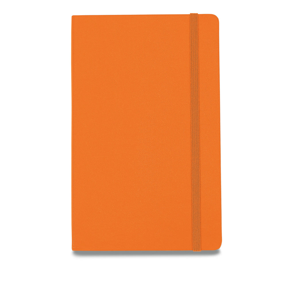 Moleskine Hard Cover Ruled Notebook, Large Full Color - True Orange - View 2