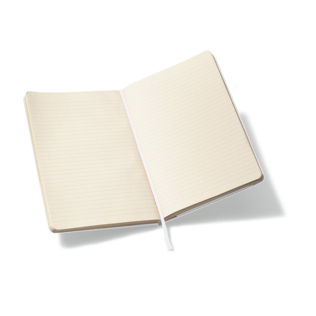 Moleskine Hard Cover Ruled Notebook, Large Full Color - White - View 3