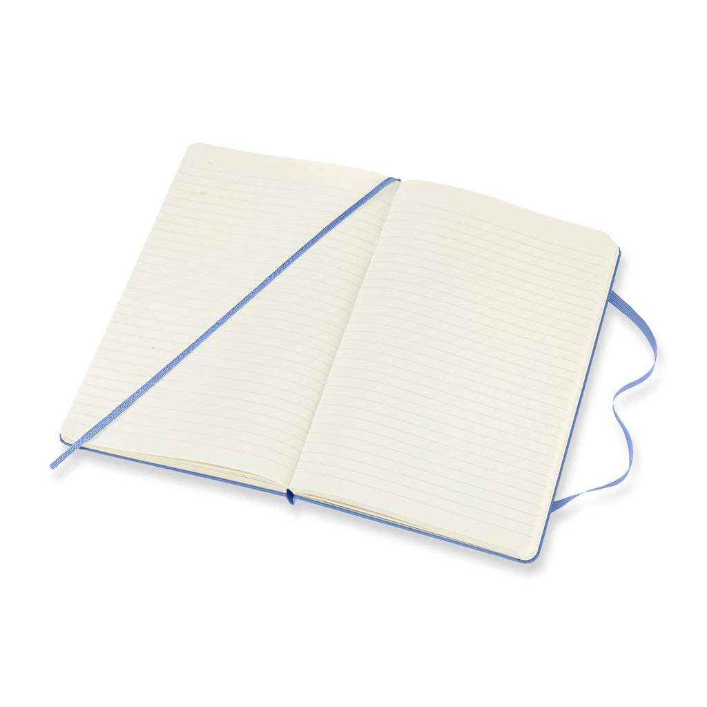 Moleskine Hard Cover Ruled Notebook, Large - Hydrangea Blue - View 3