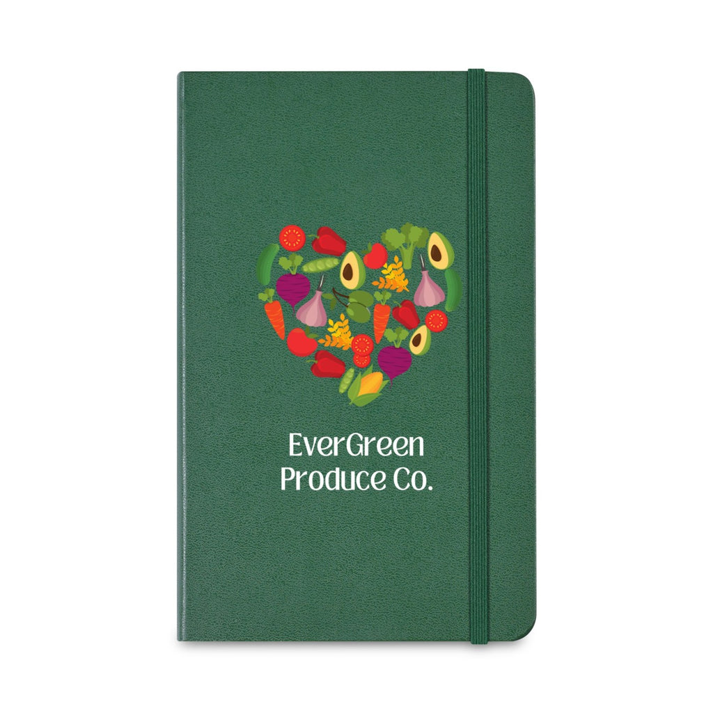 Moleskine Hard Cover Ruled Notebook, Large - Myrtle Green - View 1