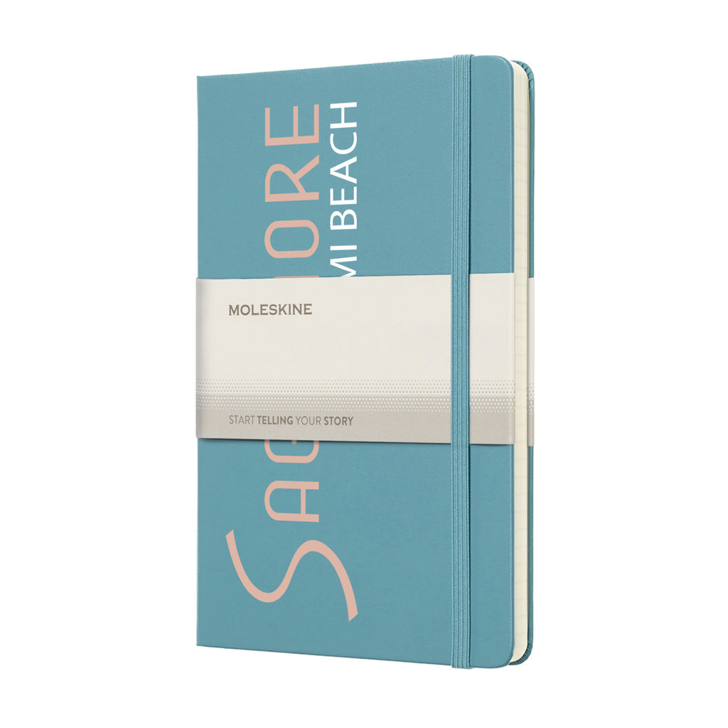 Moleskine Hard Cover Ruled Notebook, Large - Reef Blue - View 5