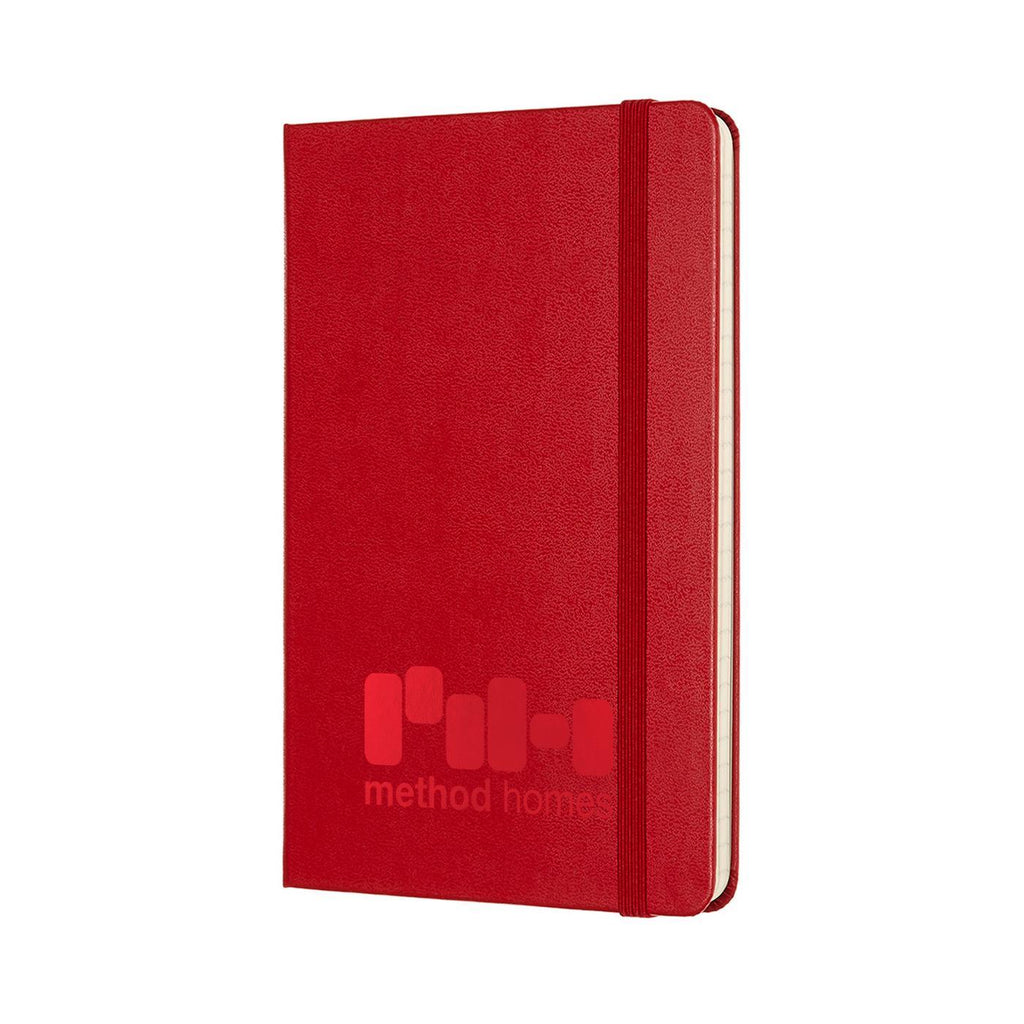 Moleskine Hard Cover Ruled Notebook, Medium Debossing - Scarlet Red - View 2