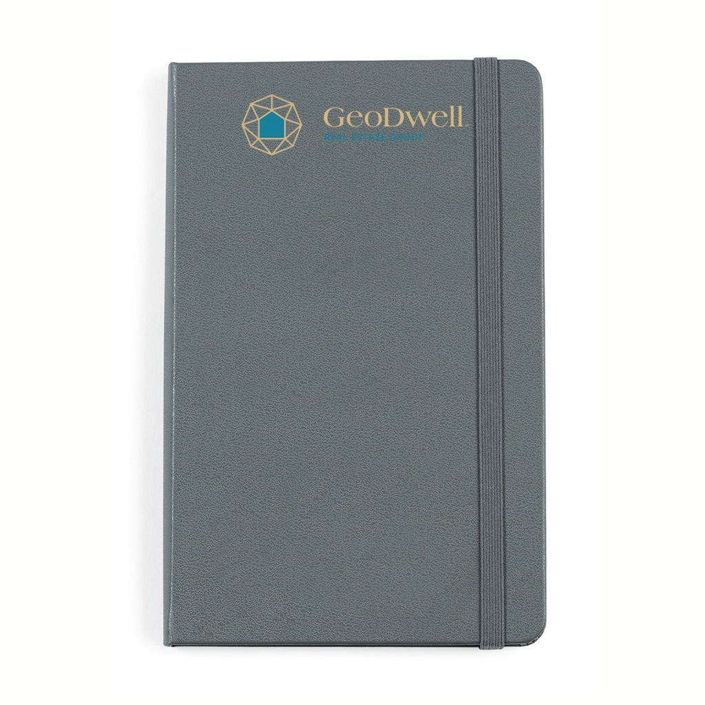 Moleskine Hard Cover Ruled Notebook, Medium Debossing - Slate Grey - View 1