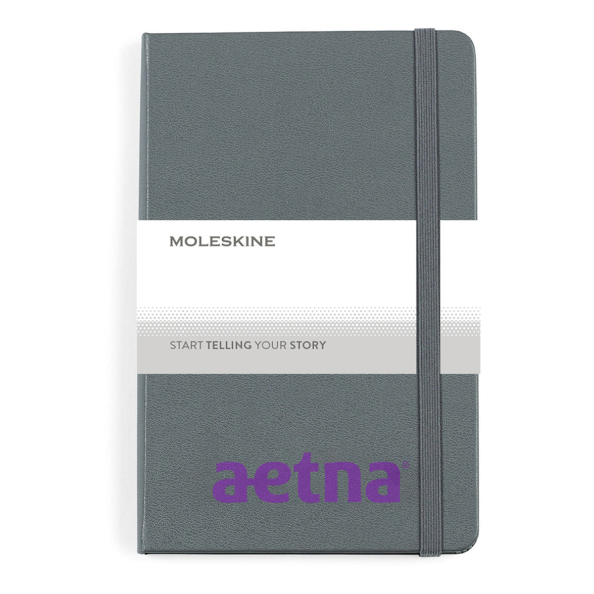 Moleskine Hard Cover Ruled Notebook, Medium Debossing - Slate Grey - View 2