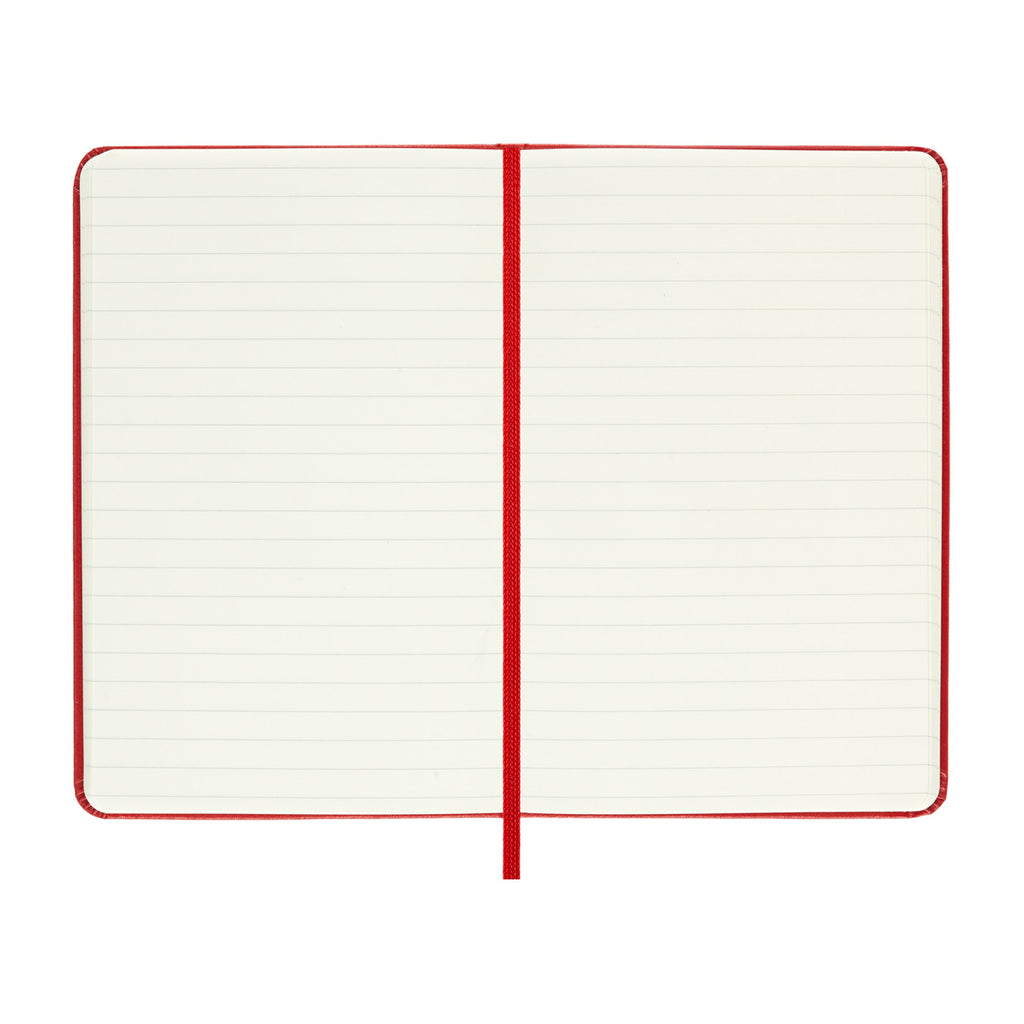 Moleskine Hard Cover Ruled Notebook, Pocket Debossing - Scarlet Red - View 3