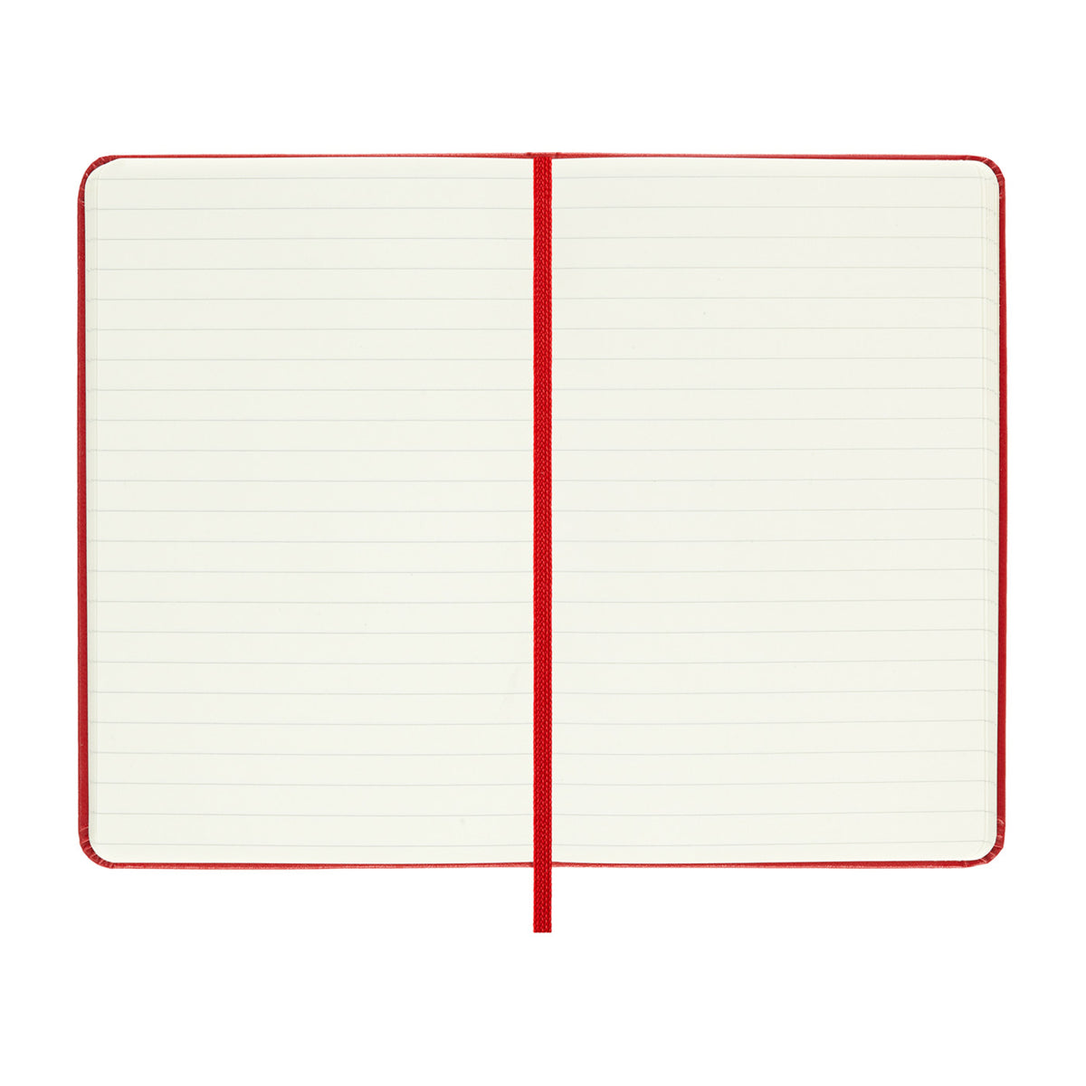Moleskine Hard Cover Ruled Notebook, Pocket Debossing - Scarlet Red - View 3