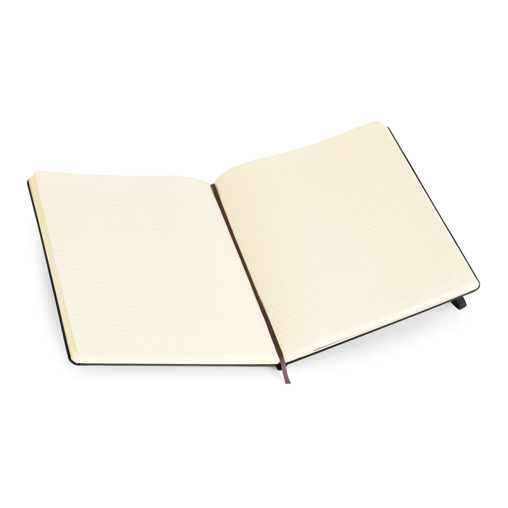 Moleskine Hard Cover Ruled Notebook, X-Large Debossing - Black - View 2