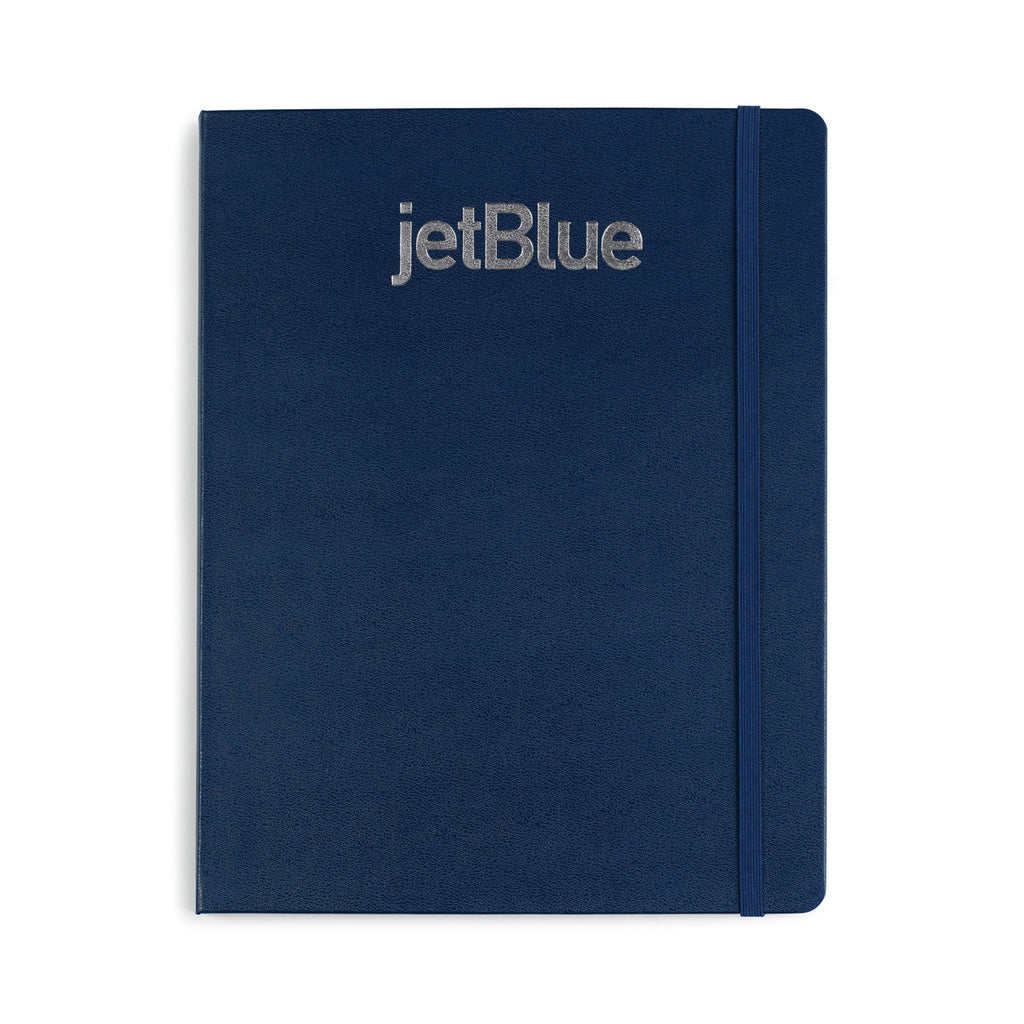 Moleskine Hard Cover Ruled Notebook, X-Large Debossing - Sapphire - View 1