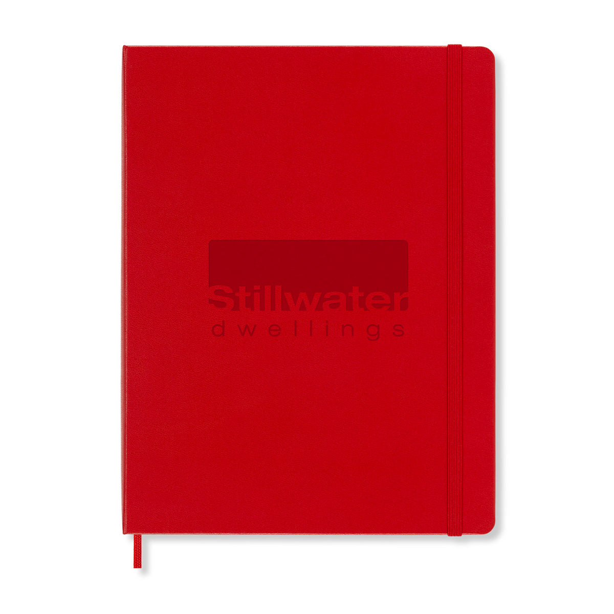 Moleskine Hard Cover Ruled Notebook, X-Large Debossing - Scarlet Red - View 1