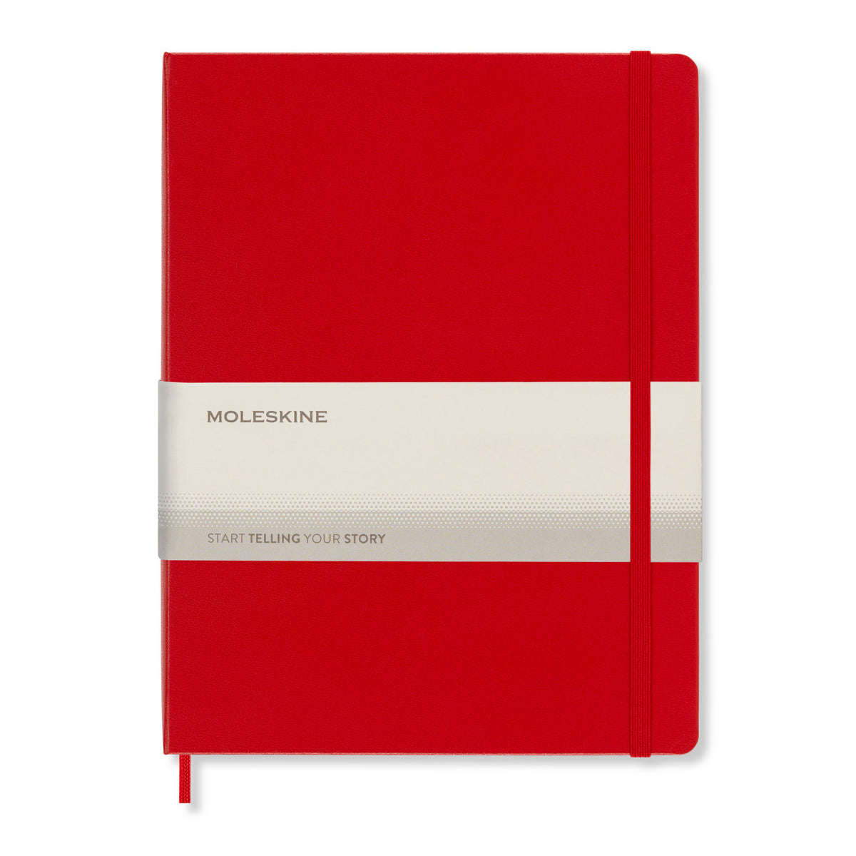 Moleskine Hard Cover Ruled Notebook, X-Large Full Color - Scarlet Red - View 2