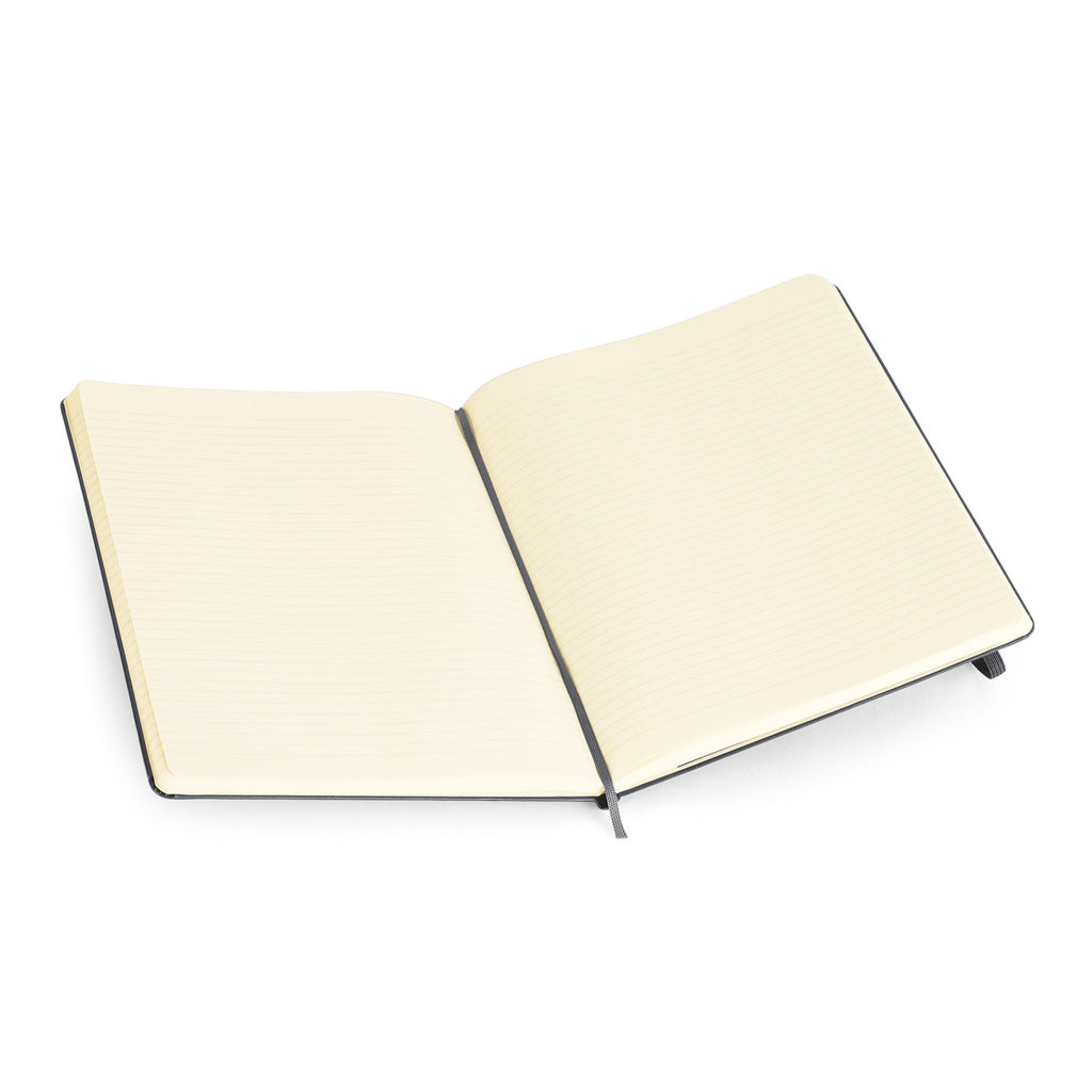 Moleskine Hard Cover Ruled Notebook, X-Large Full Color - Slate Grey - View 2