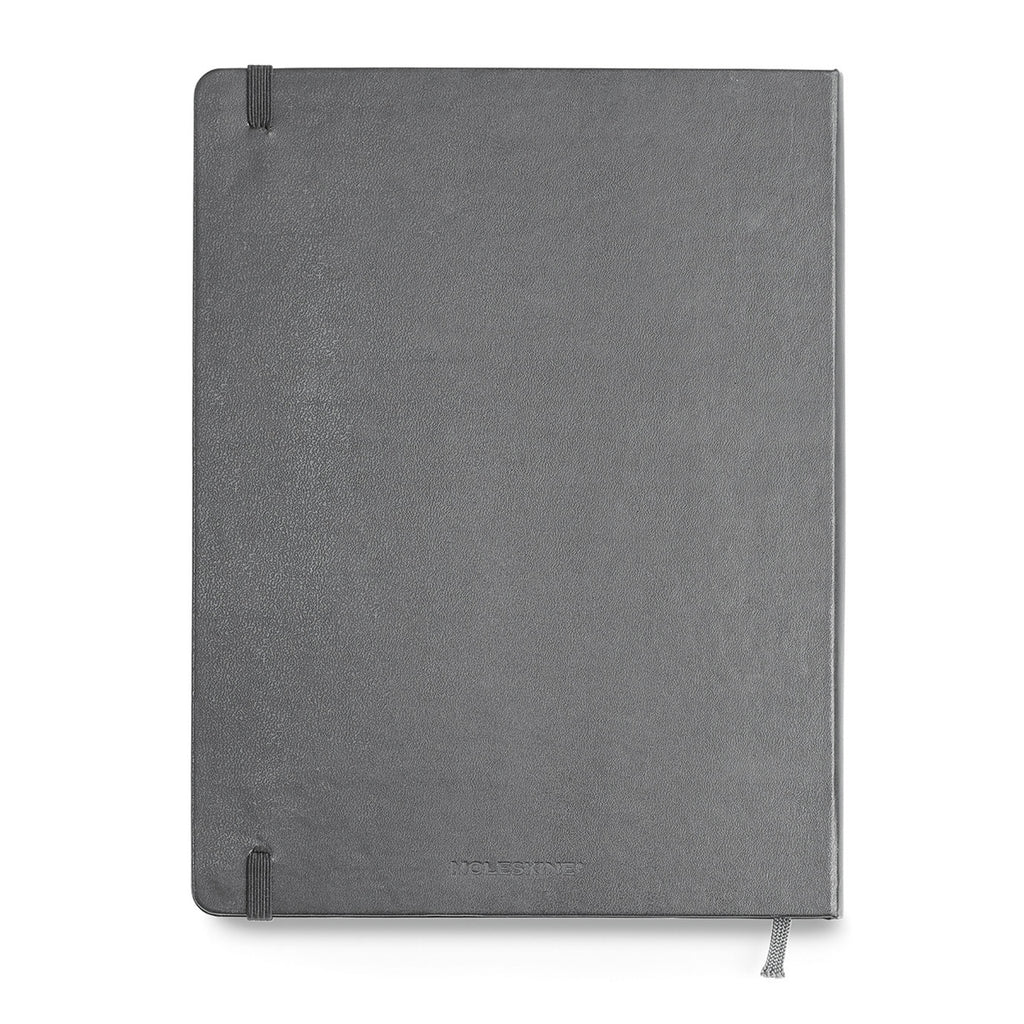 Moleskine Hard Cover Ruled Notebook, X-Large Full Color - Slate Grey - View 3