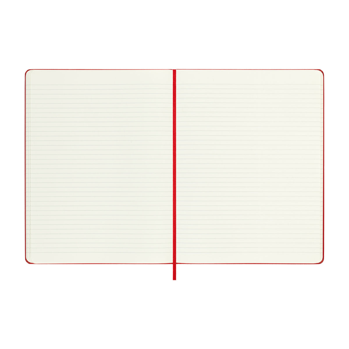 Moleskine Hard Cover Ruled Notebook, X-Large - Scarlet Red - View 3