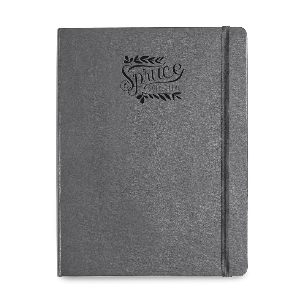 Moleskine Hard Cover Ruled Notebook, X-Large - Slate Grey - View 1