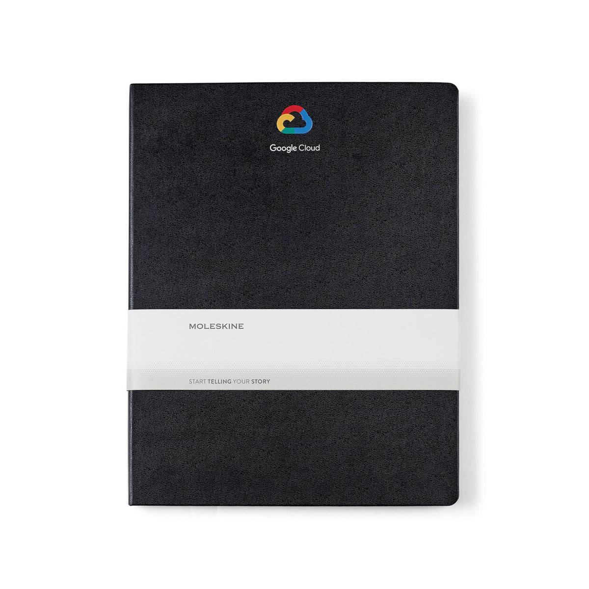 Moleskine Hard Cover Ruled Notebook, XX-Large Debossing - Black - View 1
