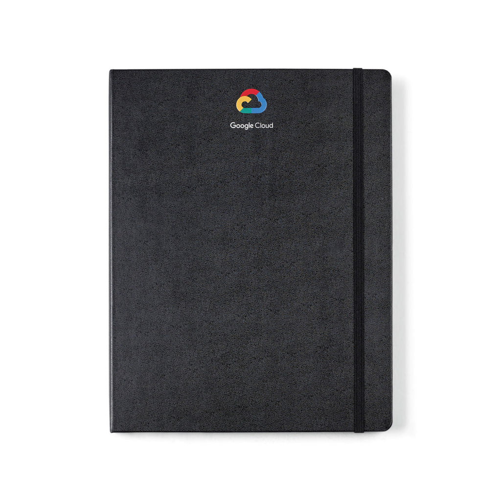 Moleskine Hard Cover Ruled Notebook, XX-Large Debossing - Black - View 2