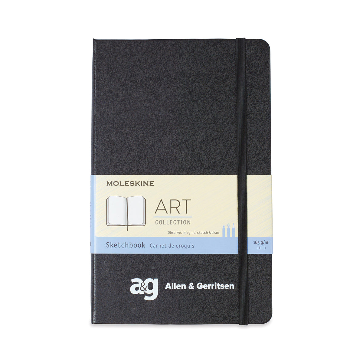 Moleskine Hard Cover Sketchbook, Large - Black - View 1