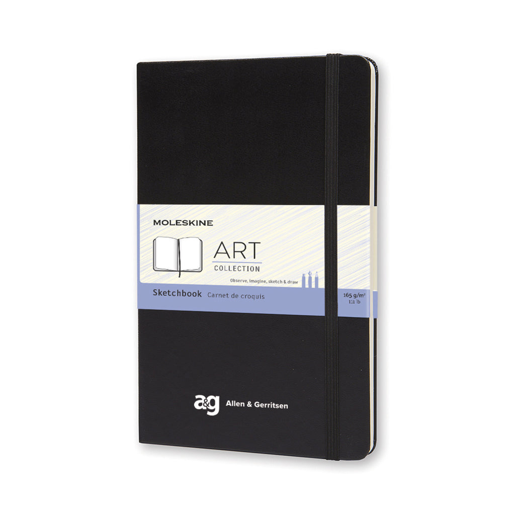 Moleskine Hard Cover Sketchbook, Large - Black - View 3