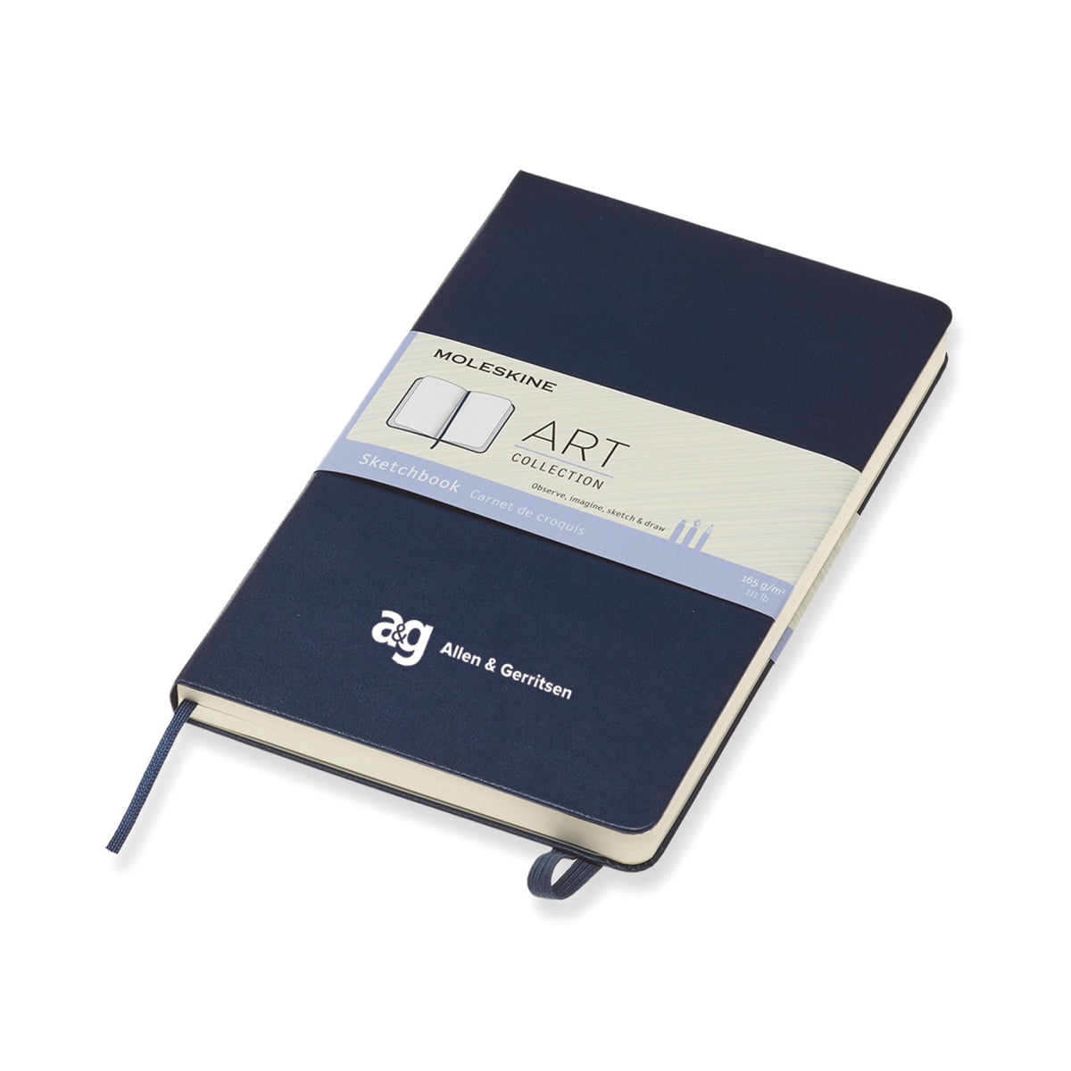 Moleskine Hard Cover Sketchbook, Large - Sapphire Blue - View 4